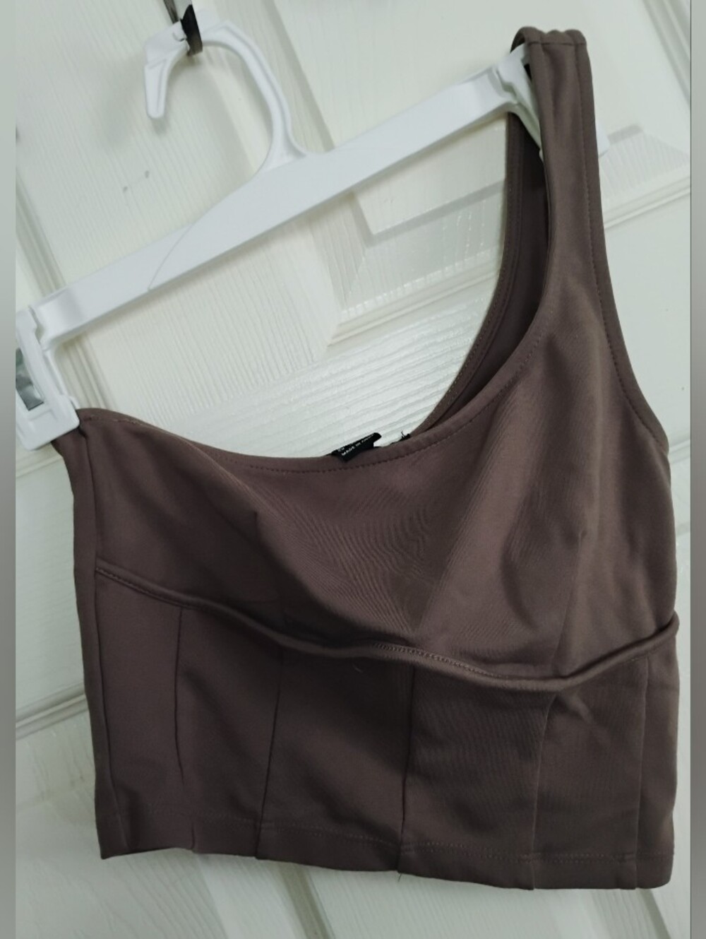 Forever 21 Brown One Shoulder Crop Top
